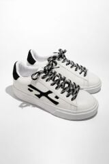 Melinta Bağcıklı Siyah Beyaz Rahat Günlük Kadın Sneaker