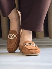 KADIN TAŞLI TOKALI SÜET BABET