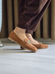 KADIN TAŞLI TOKALI SÜET BABET