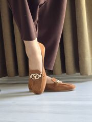 KADIN TAŞLI TOKALI SÜET BABET