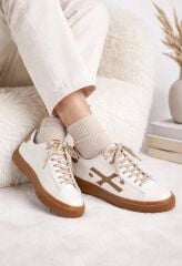 Melinta Bağcıklı Vizon Rahat Günlük Kadın Sneaker