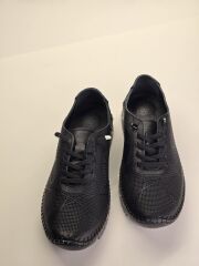 Kadın Ortopedik Jel Taban Günlük Rahat Hakiki Deri Ayakkabı (siyah)