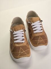 Kadın Ortopedik Jel Taban Günlük Rahat Hakiki Deri Ayakkabı (Taba)