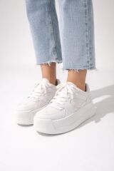 MELİNTA YANDAN FİLELİ BAĞCIKLI PLATFORM TABAN CASUAL KADIN AYAKKABI