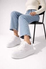 MELİNTA YANDAN FİLELİ BAĞCIKLI PLATFORM TABAN CASUAL KADIN AYAKKABI