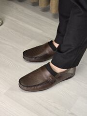 Soft Lastikli Anatomik Hakiki Deri Erkek Babet