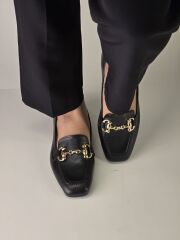 Melinta Gold Tokalı Siyah Kadın Babet