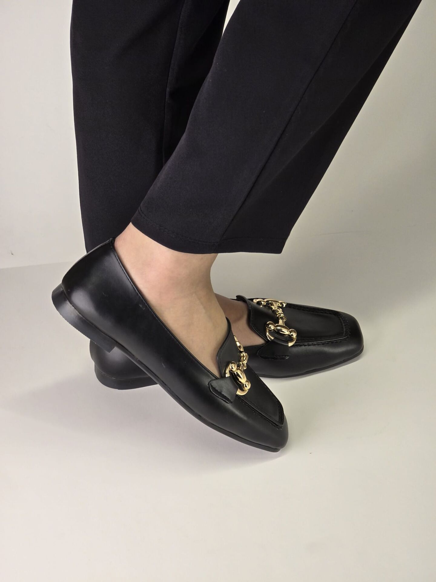 Melinta Gold Tokalı Siyah Kadın Babet