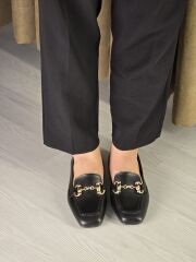 Melinta Gold Tokalı Siyah Kadın Babet