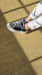 Melinta Taşlı Düz Taban Kadın Lacivert Kot Sneakers