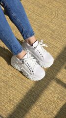 Melinta Kadın Sneakers Bağcıklı Dolgu Tabanlı Spor Ayakkabı
