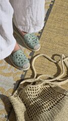 Melinta Yeşil Kadın Rahat Taban Çiçek Desenli Günlük Babet Ayakkabı