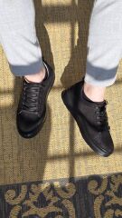 Melinta Hakiki Deri Yandan Delikli Nubuk Ayakkabı