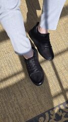 Melinta Hakiki Deri Yandan Delikli Nubuk Ayakkabı