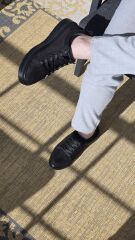 Melinta Hakiki Deri Yandan Delikli Nubuk Ayakkabı