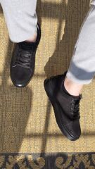 Melinta Hakiki Deri Yandan Delikli Nubuk Ayakkabı