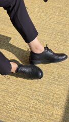 Melinta Siyah Kadın Oxford Klasik Ayakkabı