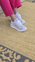 Melinta Örme Tasarım Kalın Taban Yazlık Kadın Spor Ayakkabı Sneaker