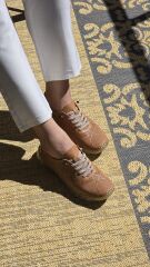 Kadın Ortopedik Jel Taban Günlük Rahat Hakiki Deri Ayakkabı