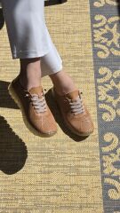 Kadın Ortopedik Jel Taban Günlük Rahat Hakiki Deri Ayakkabı