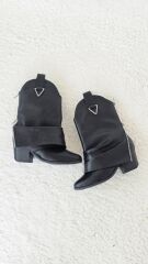 Melinta Kadın Kovboy Silver Çizme Siyah Deri M0053