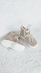 Melinta Kadın Bej Süet Kürk Detaylı Spor Bot