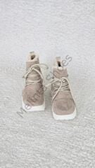 Melinta Kadın Bej Süet Kürk Detaylı Spor Bot