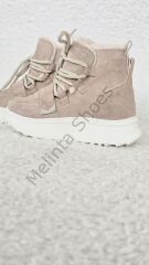 Melinta Kadın Bej Süet Kürk Detaylı Spor Bot