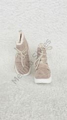 Melinta Kadın Bej Süet Kürk Detaylı Spor Bot