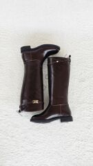 Melinta Tokalı Fermuarsız Kahverengi Binici Çizme