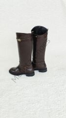 Melinta Tokalı Fermuarsız Kahverengi Binici Çizme