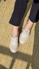 Melinta Krem Kadın Oxford Klasik Ayakkabı