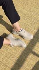 Melinta Krem Kadın Oxford Klasik Ayakkabı