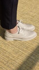 Melinta Krem Kadın Oxford Klasik Ayakkabı