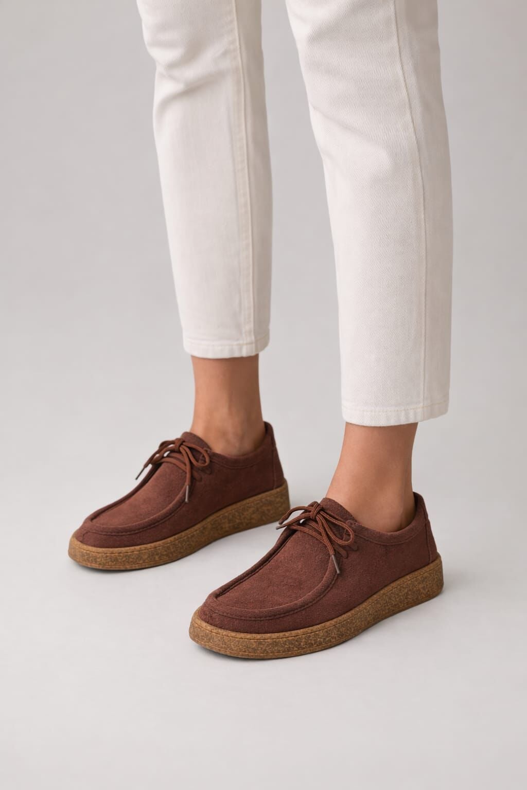 Melinta K. Kahve Süet Kauçuk Taban Kadın Loafer Günlük Ayakkabı